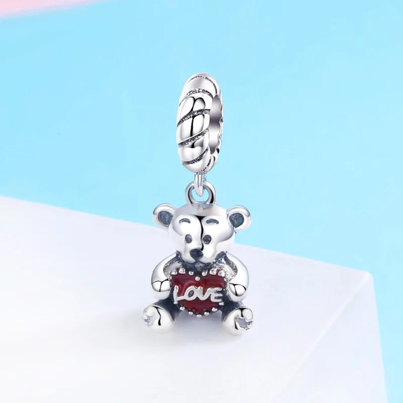 (image pour) Charm Pendant Style PANDORA Petit ours - SCC521 - Afficher 3