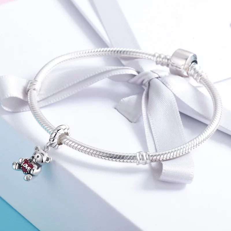 (image pour) Charm Pendant Style PANDORA Petit ours - SCC521 - Afficher 4
