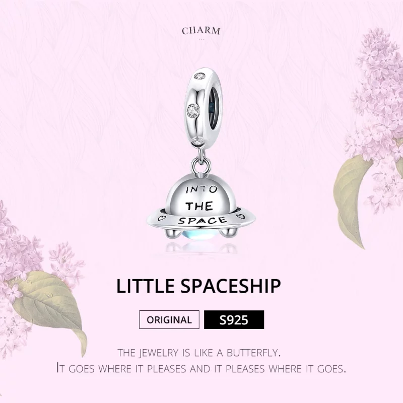 (image pour) Charm Pendant Style PANDORA Petit vaisseau spatial - SCC1696 - Afficher 6