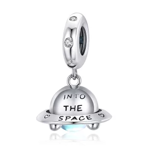 (image pour) Charm Pendant Style PANDORA Petit vaisseau spatial - SCC1696