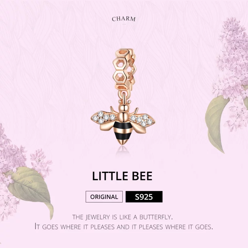 (image pour) Charm Pendant Style PANDORA Petite abeille - BSC370 - Afficher 6