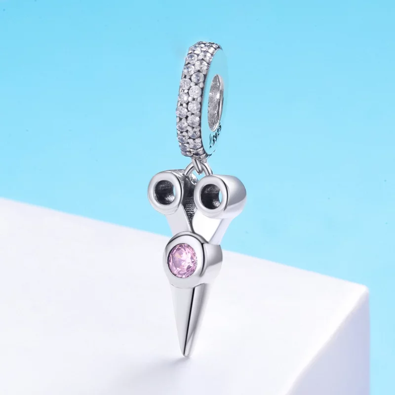 (image pour) Charm Pendant Style PANDORA Petits ciseaux de coiffeur - SCC656 - Afficher 3