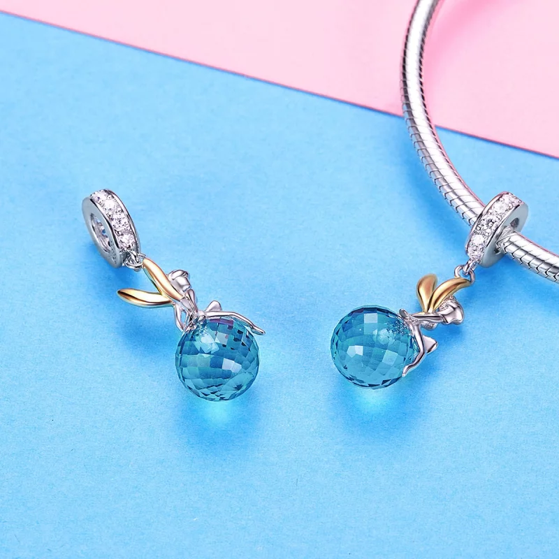 (image pour) Charm Pendant Style PANDORA Planète Elfe Bicolore - BSC056 - Afficher 3