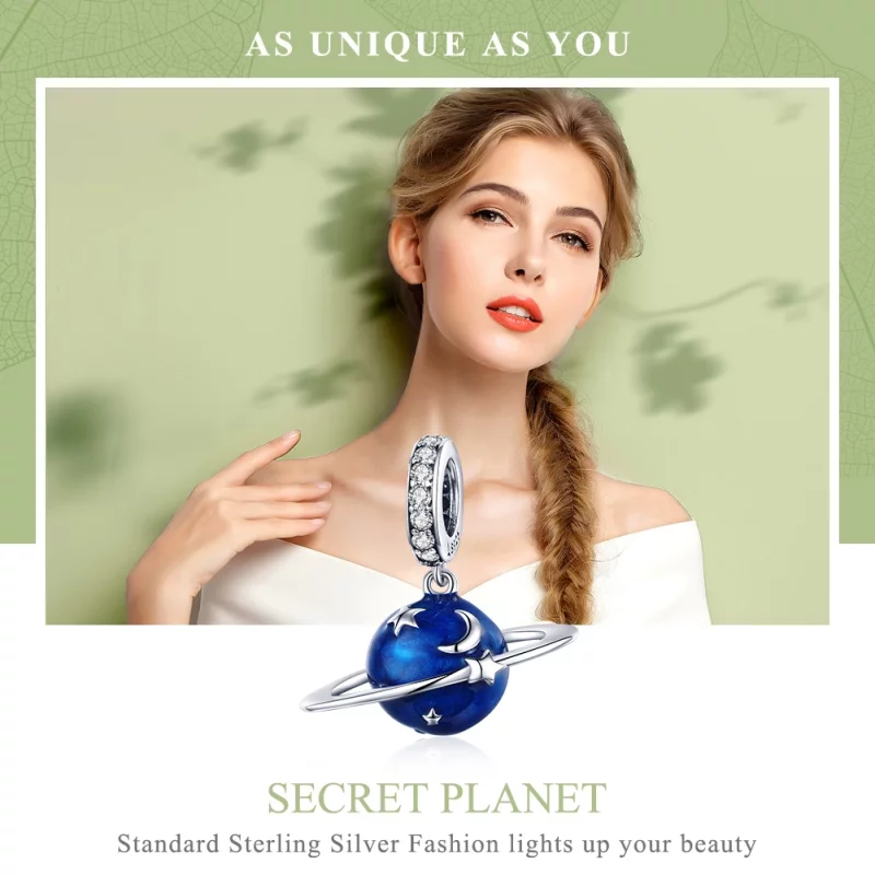 (image pour) Charm Pendant Style PANDORA Planète secrète - SCC933 - Afficher 6