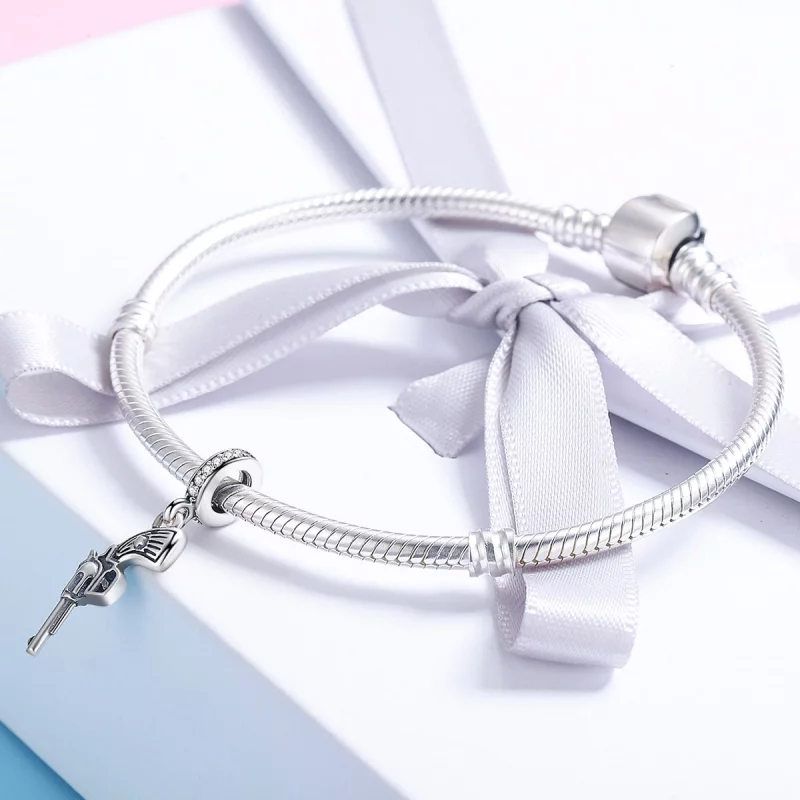 (image pour) Charm Pendant Style PANDORA Revolver - SCC508 - Afficher 4