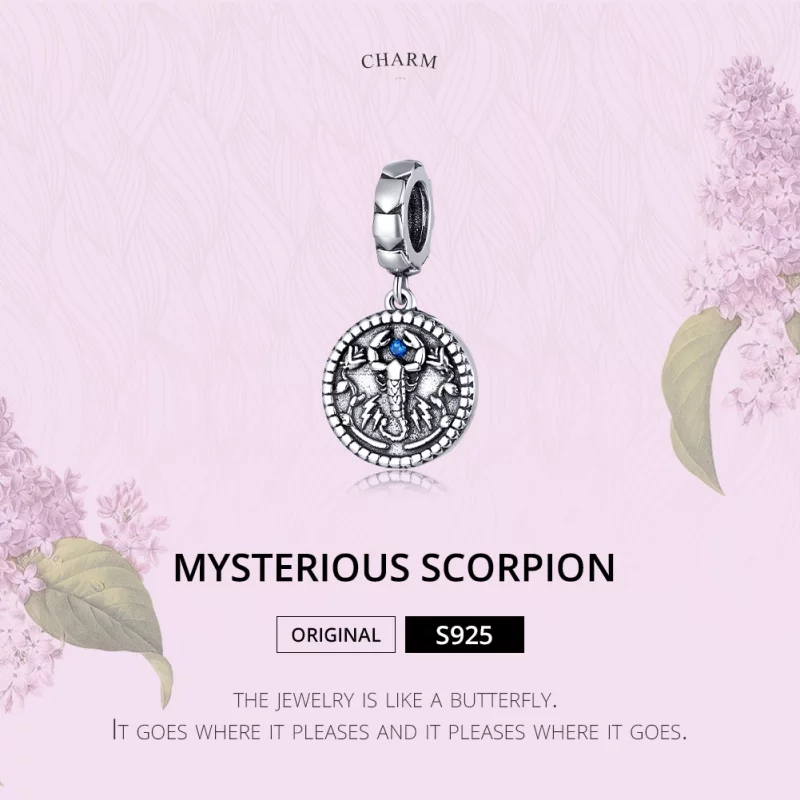 (image pour) Charm Pendant Style PANDORA Scorpion mystérieux - SCC1503 - Afficher 6