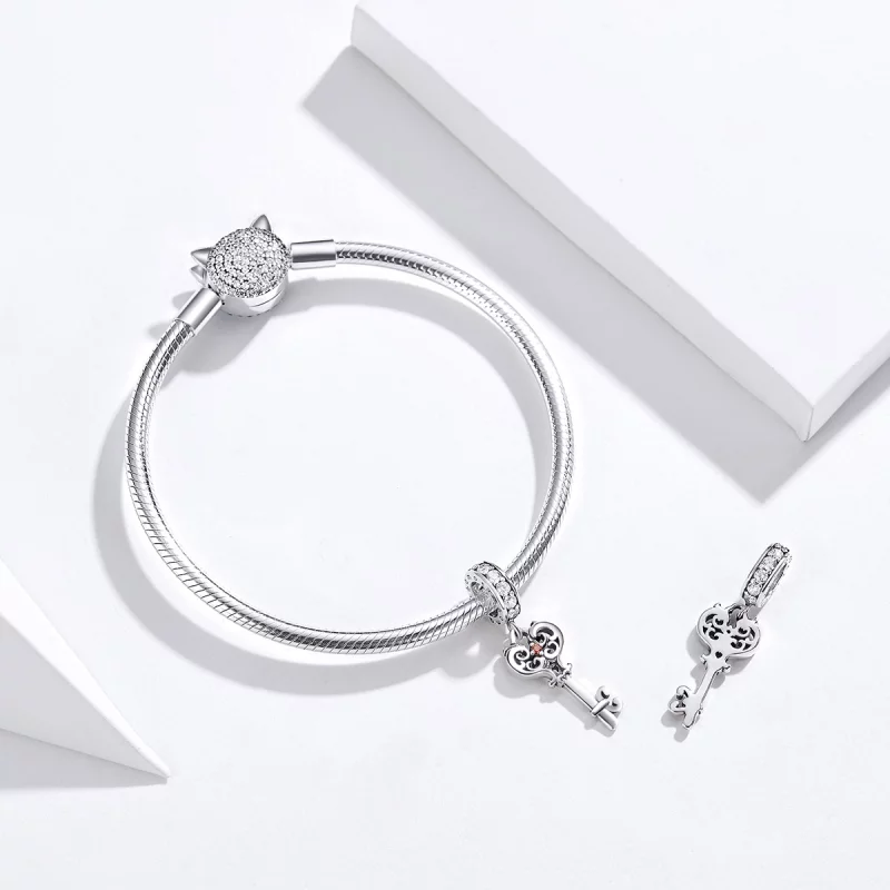 (image pour) Charm Pendant Style PANDORA Serrure de coeur - BSC092 - Afficher 4