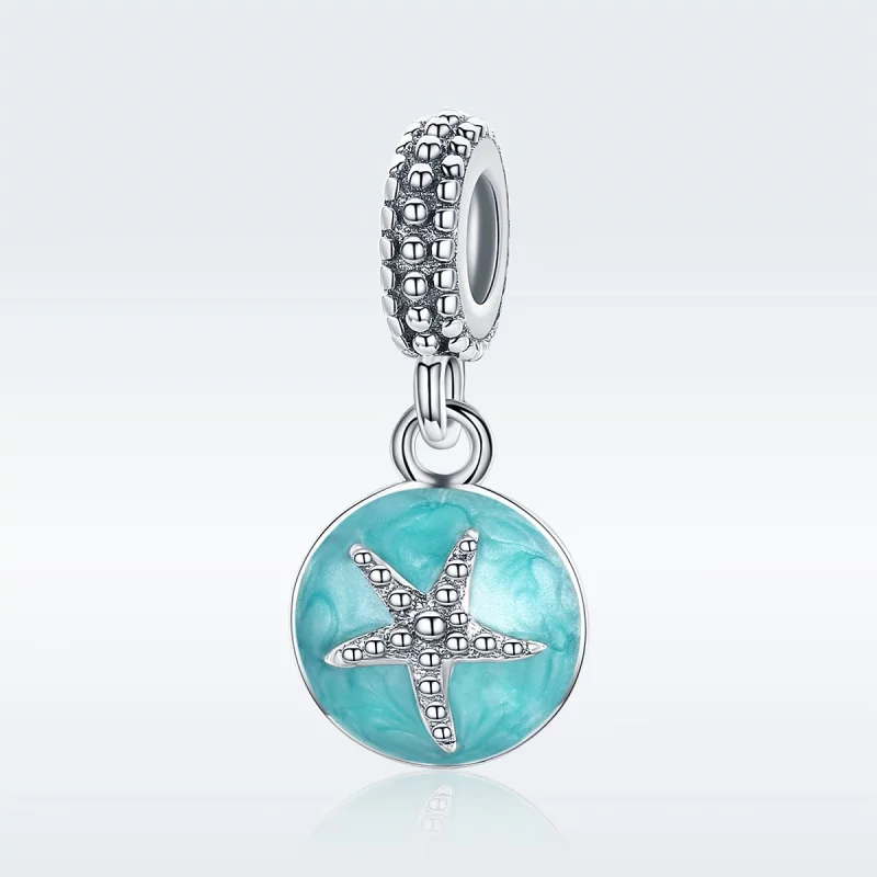 (image pour) Charm Pendant Style PANDORA Style d'été bleu mer - SCC136 - Afficher 8