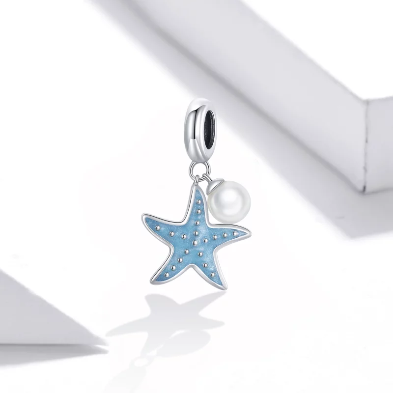 (image pour) Charm Pendant Style PANDORA Étoile de mer bleue - SCC1807 - Afficher 2