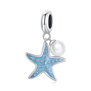 (image pour) Charm Pendant Style PANDORA Étoile de mer bleue - SCC1807