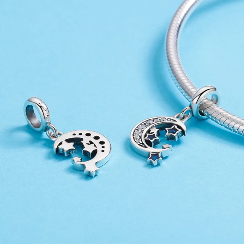 (image pour) Charm Pendant Style PANDORA Étoiles brillantes - SCC639 - Afficher 3