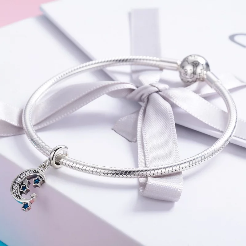 (image pour) Charm Pendant Style PANDORA Étoiles brillantes - SCC639 - Afficher 4