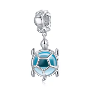 Charm Pendant Style PANDORA Tortue bleue en verre de Murano - SCC1804 (image pour) Charm Pendant Style PANDORA Tortue bleue en verre de Murano - SCC1804