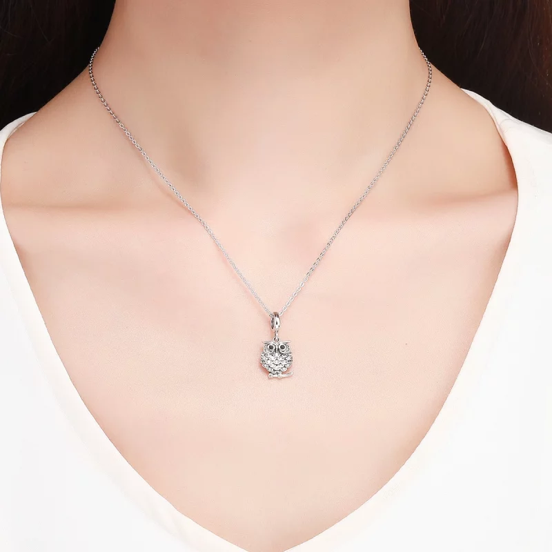 (image pour) Charm Pendant Style PANDORA Une chouette en herbe - SCC949 - Afficher 5