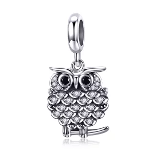 (image pour) Charm Pendant Style PANDORA Une chouette en herbe - SCC949