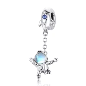 (image pour) Charm Pendant Style PANDORA Vaisseau spatial et astronaute - SCC1695