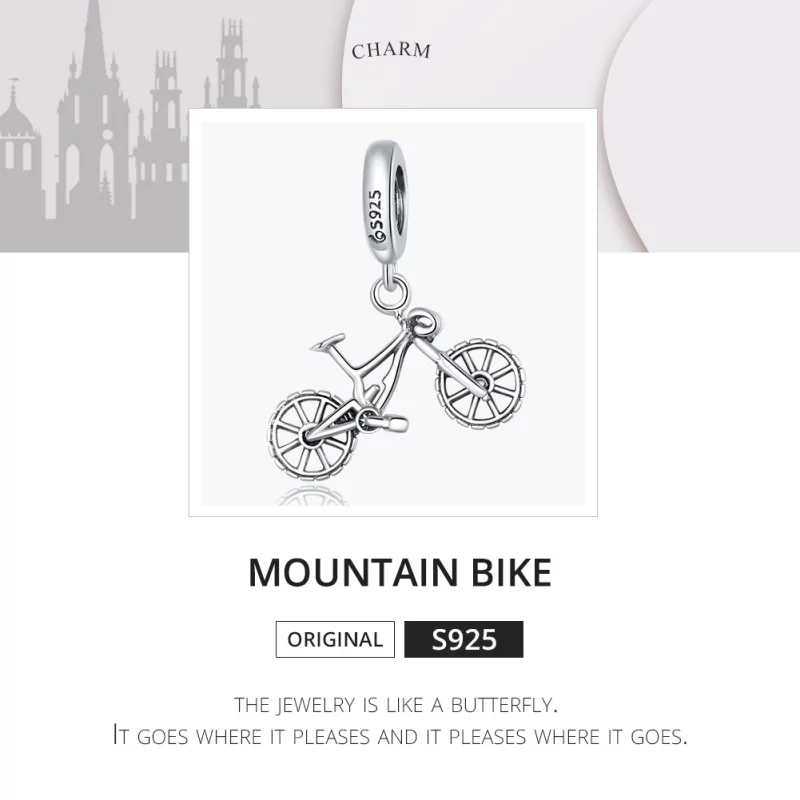 (image pour) Charm Pendant Style PANDORA Vélo - BSC384 - Afficher 6