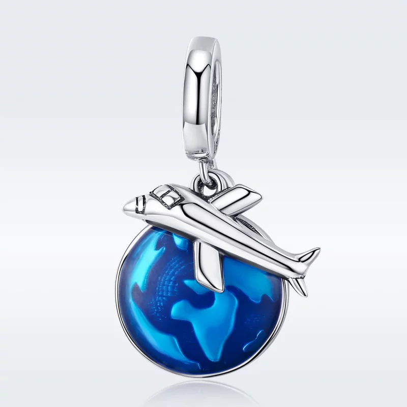(image pour) Charm Pendant Style PANDORA Voyage autour du monde - SCC664 - Afficher 2