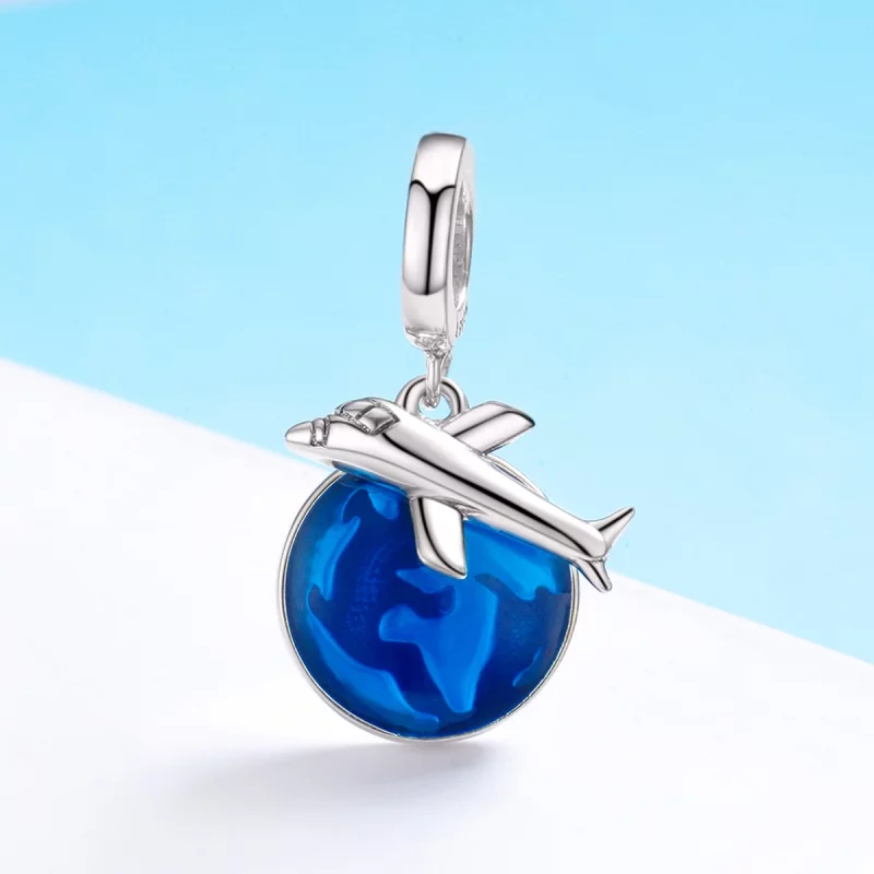 (image pour) Charm Pendant Style PANDORA Voyage autour du monde - SCC664 - Afficher 3