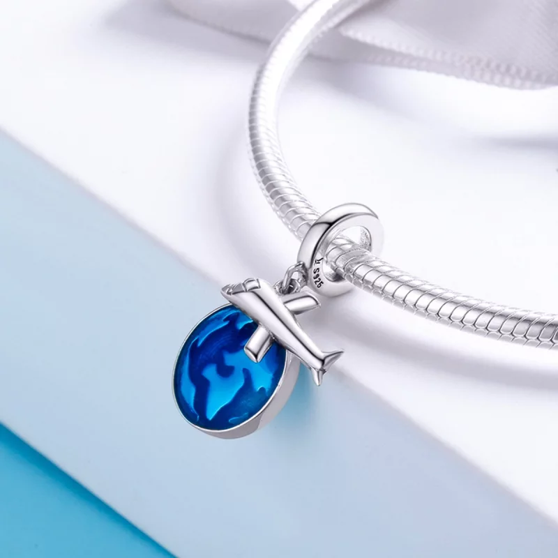 (image pour) Charm Pendant Style PANDORA Voyage autour du monde - SCC664 - Afficher 7