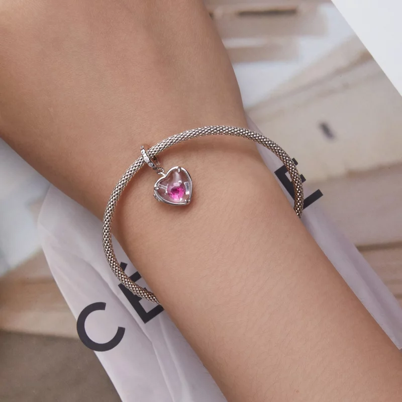 (image pour) Médaillon de style Pandora avec breloque "I love you" - BSC681 - Afficher 5
