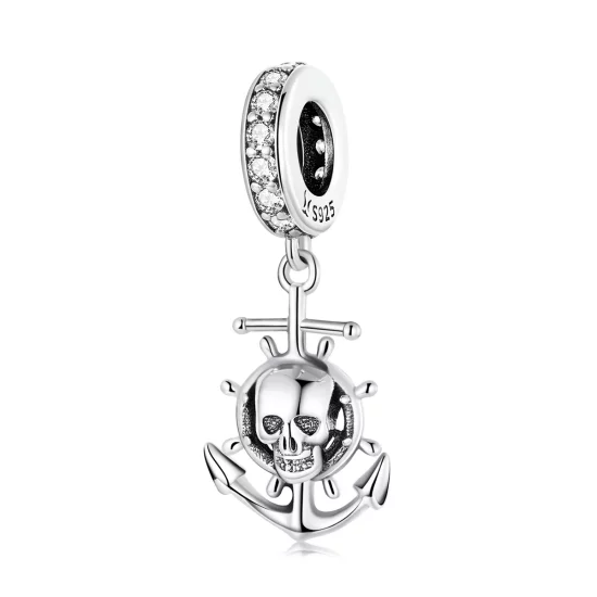 (image pour) Pandora Style World Travel - Breloque de bateau pirate squelette - SCC2030