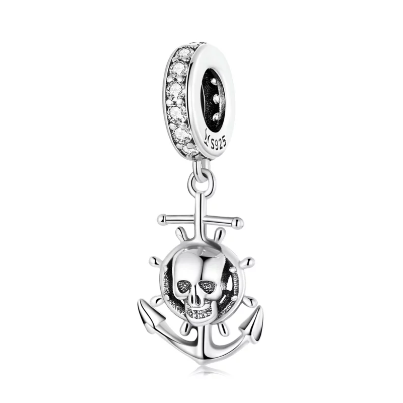 (image pour) Pandora Style World Travel - Breloque de bateau pirate squelette - SCC2030