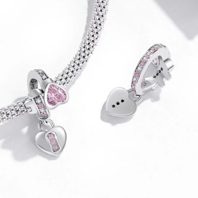 (image pour) Pendentif Amour Verrou Pandora Style - SCC2124 - Afficher 4
