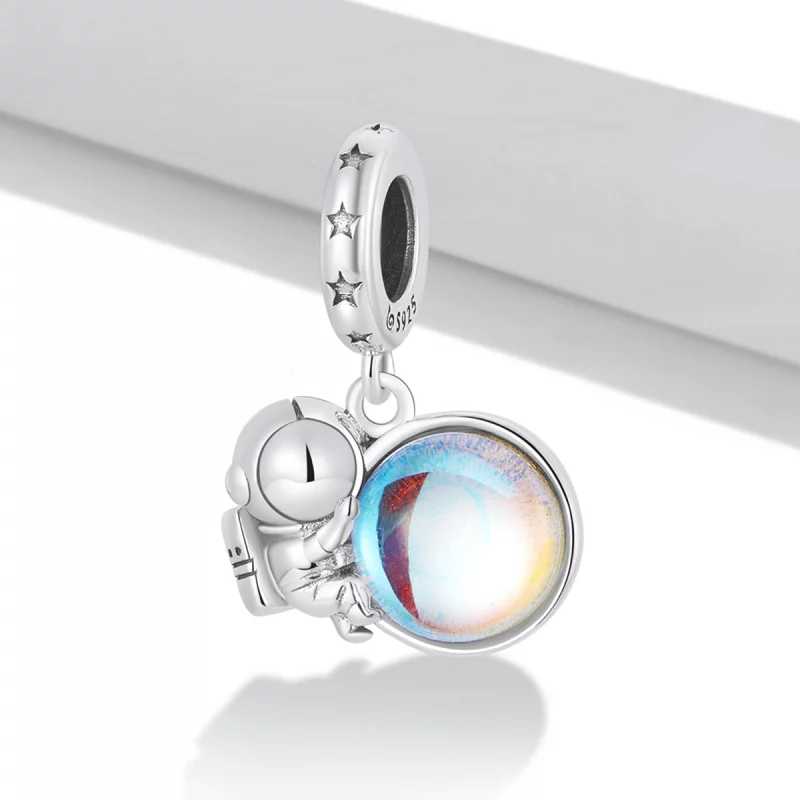 (image pour) Pendentif Astronaute Lunaire de style Pandora - BSC581 - Afficher 2