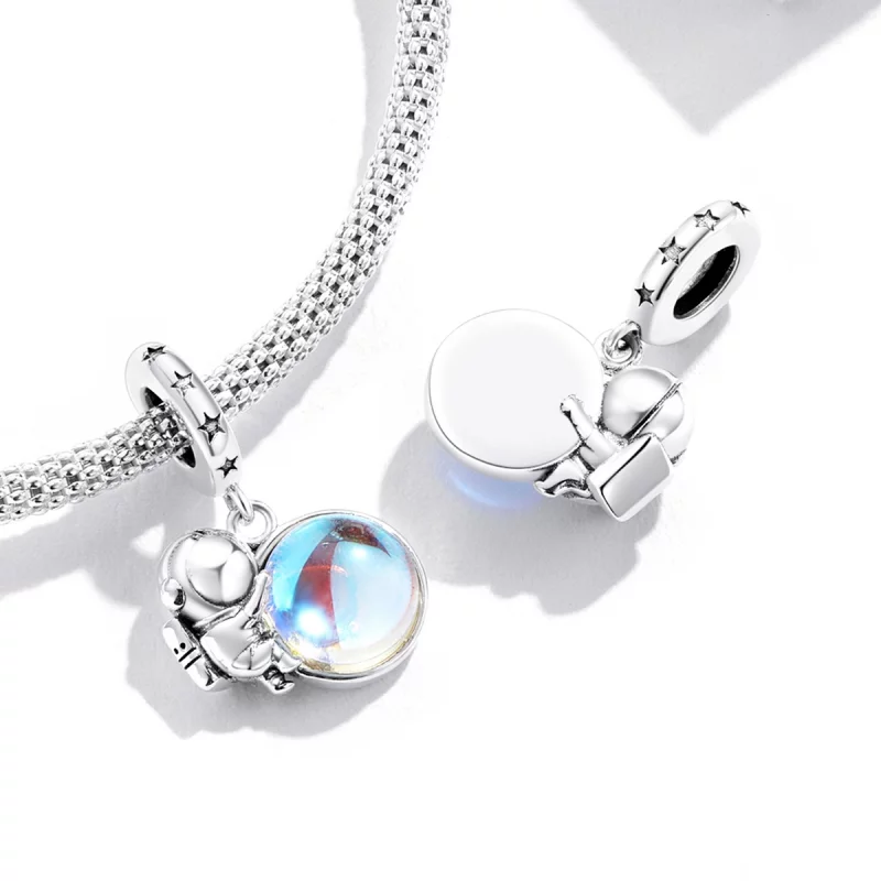 (image pour) Pendentif Astronaute Lunaire de style Pandora - BSC581 - Afficher 4