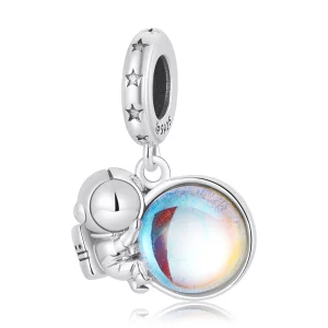 (image pour) Pendentif Astronaute Lunaire de style Pandora - BSC581