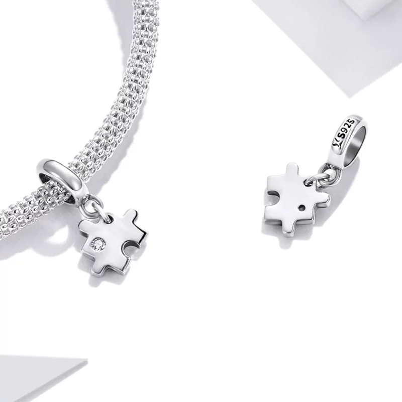 (image pour) Pendentif à breloques de style Pandora - Puzzle de mode - SCX133 - Afficher 4