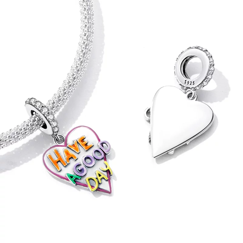 (image pour) Pendentif à breloques style Pandora Lettres d'amour - SCC2234 - Afficher 4