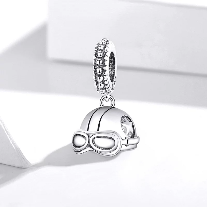 (image pour) Pendentif casque rétro de style Pandora - SCC1711 - Afficher 2