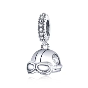 (image pour) Pendentif casque rétro de style Pandora - SCC1711