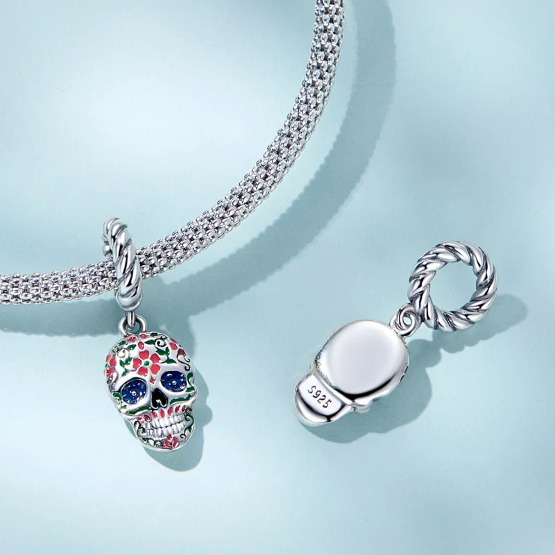 (image pour) Pendentif à charms style Pandora avec crâne - SCC2361 - Afficher 4