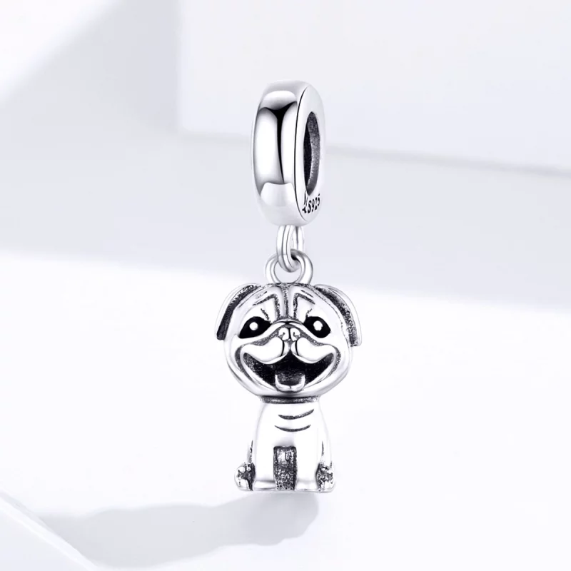 (image pour) Pendentif Chien Carlin de style Pandora - SCC1320 - Afficher 2