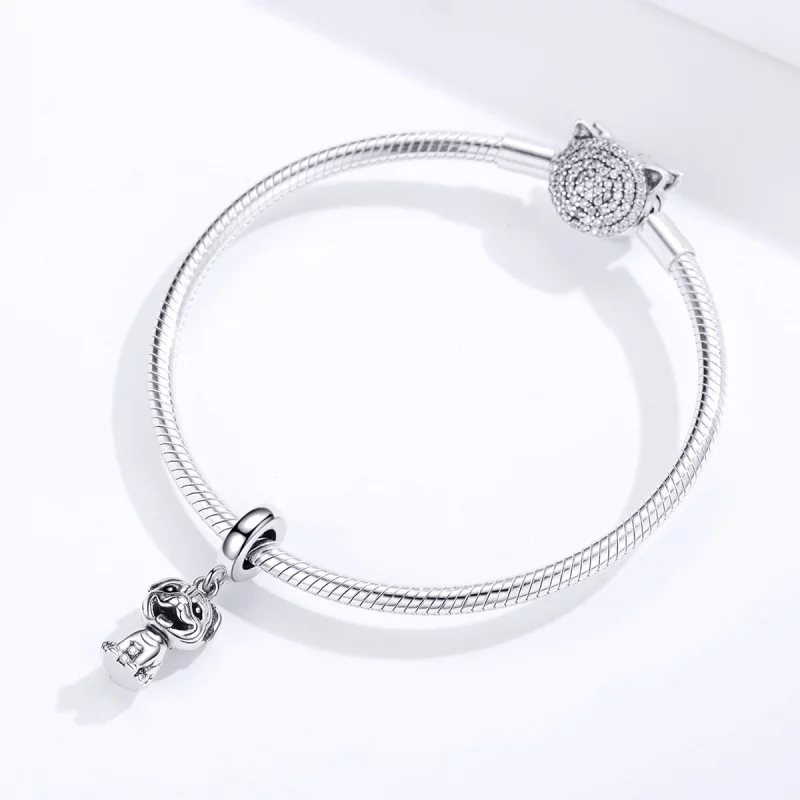 (image pour) Pendentif Chien Carlin de style Pandora - SCC1320 - Afficher 3