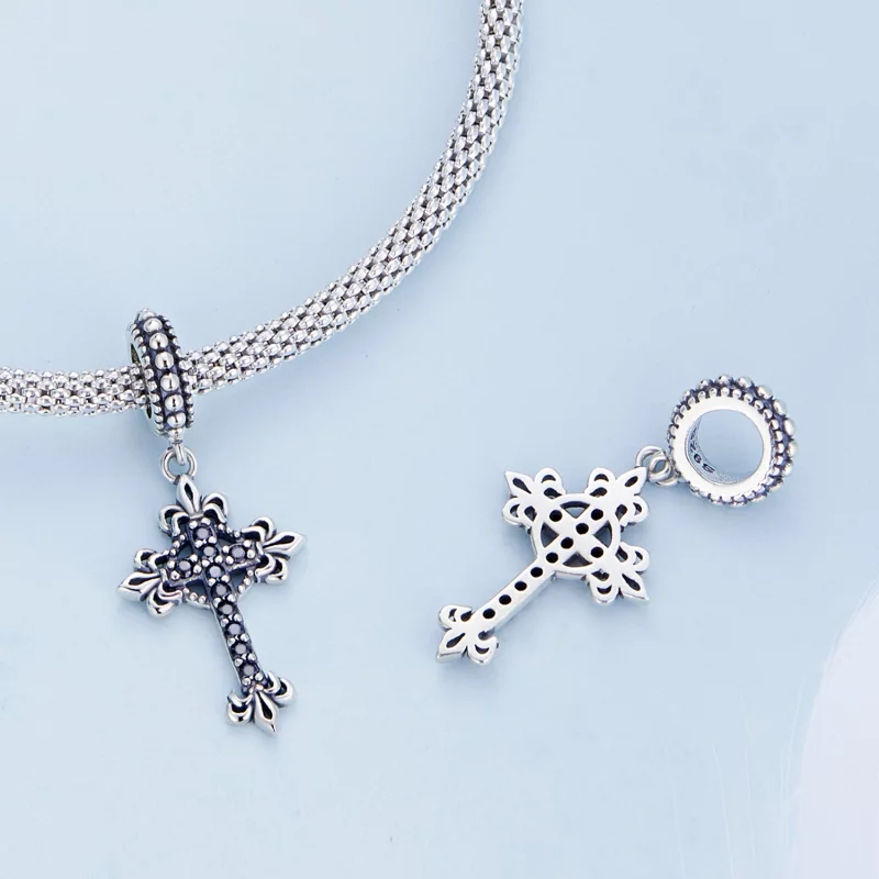 (image pour) Pendentif croix vintage style Pandora - BSC669 - Afficher 4