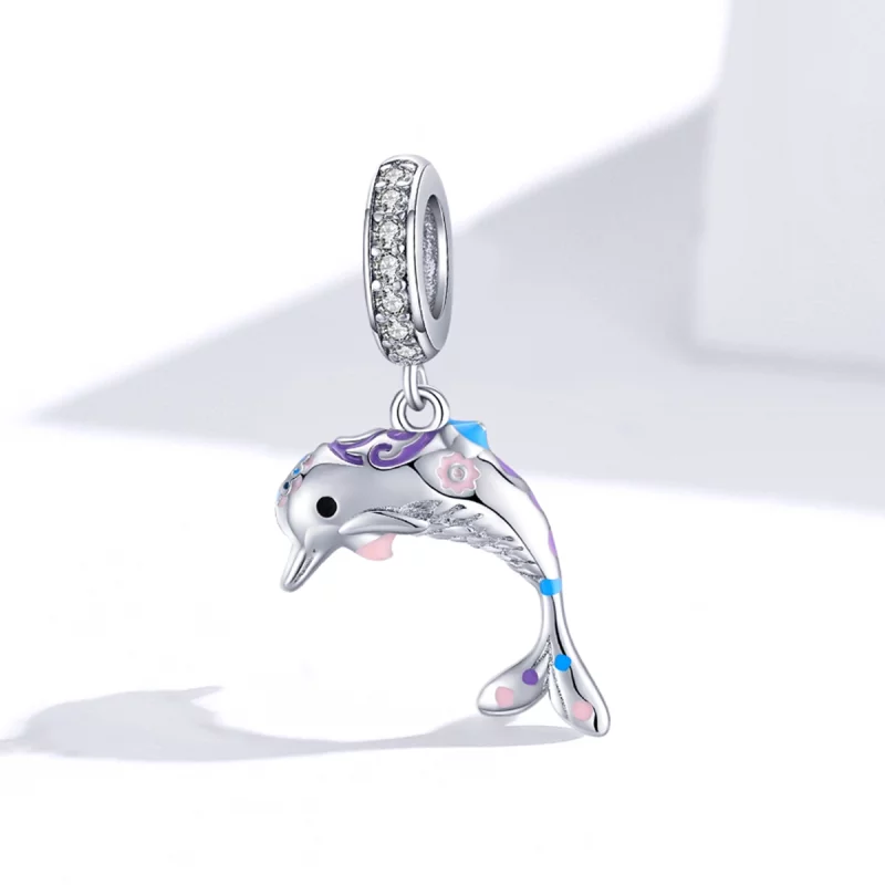 (image pour) Pendentif dauphin de style Pandora - BSC159 - Afficher 2