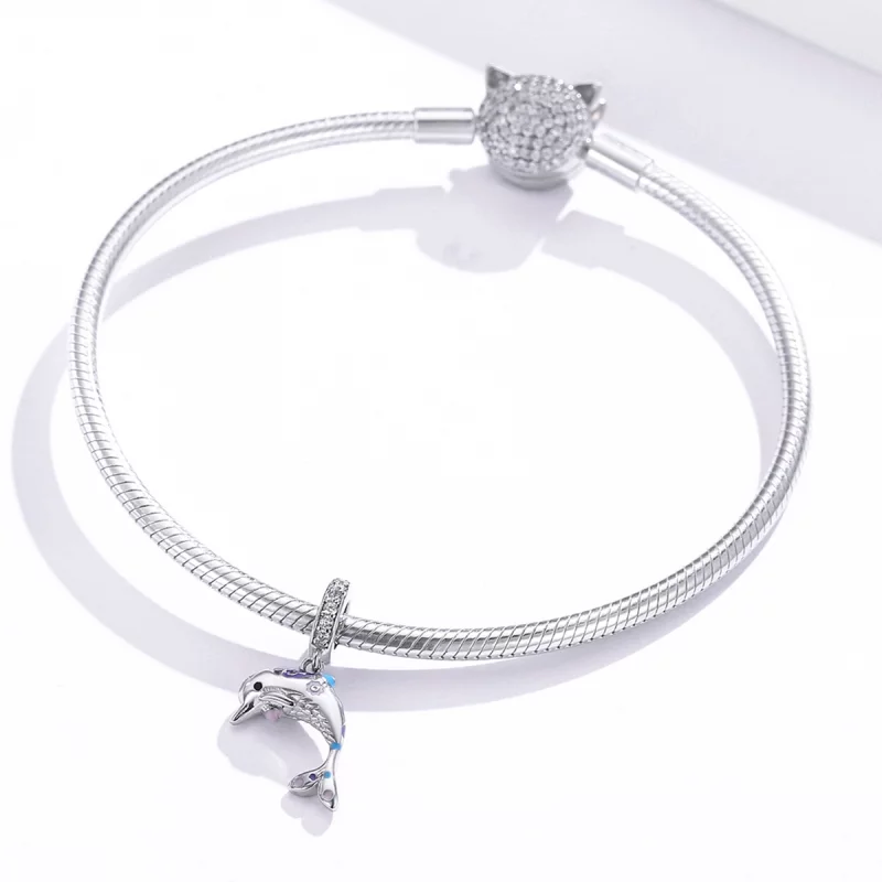 (image pour) Pendentif dauphin de style Pandora - BSC159 - Afficher 3