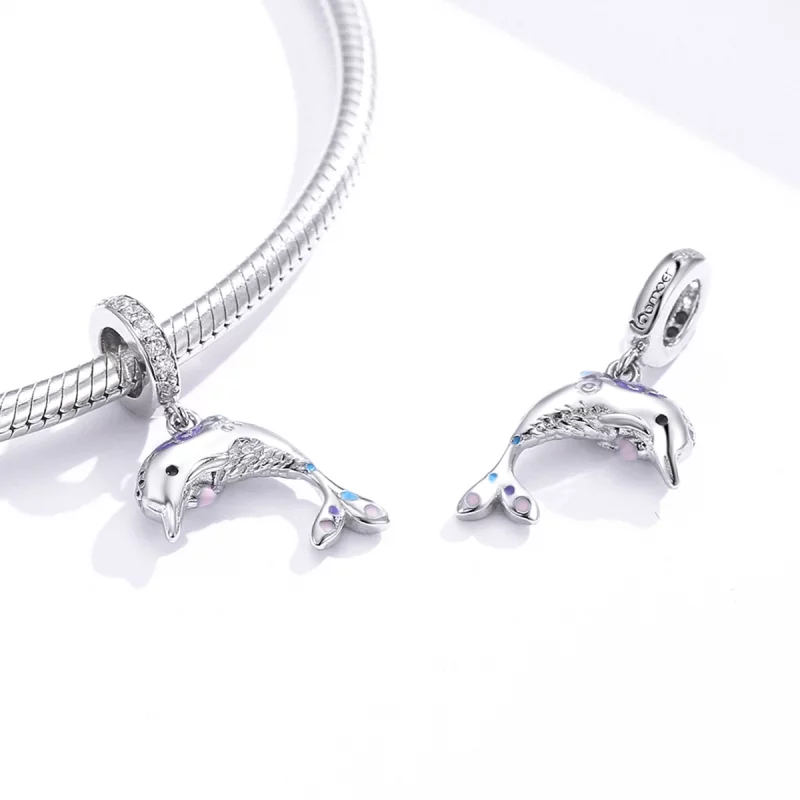 (image pour) Pendentif dauphin de style Pandora - BSC159 - Afficher 4