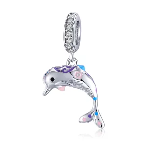 (image pour) Pendentif dauphin de style Pandora - BSC159