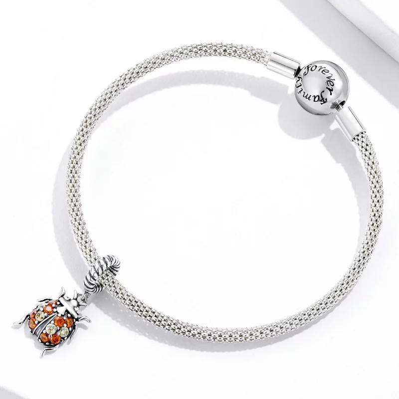 (image pour) Pendentif délicat à breloque style Pandora - Coccinelle - SCC2179 - Afficher 3