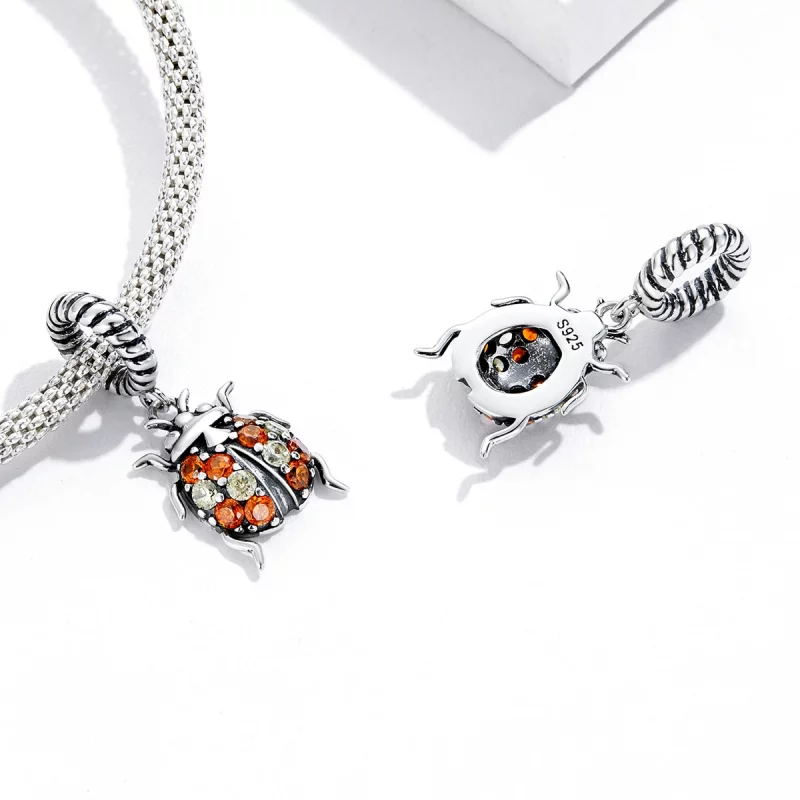 (image pour) Pendentif délicat à breloque style Pandora - Coccinelle - SCC2179 - Afficher 4