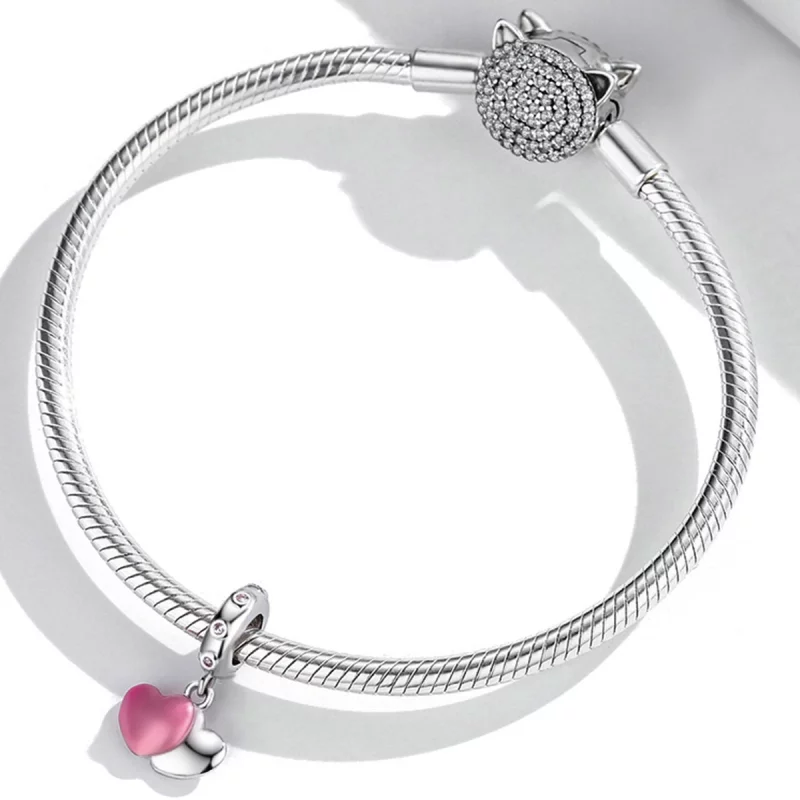(image pour) Pendentif Double Amour de style Pandora - SCC2006 - Afficher 3