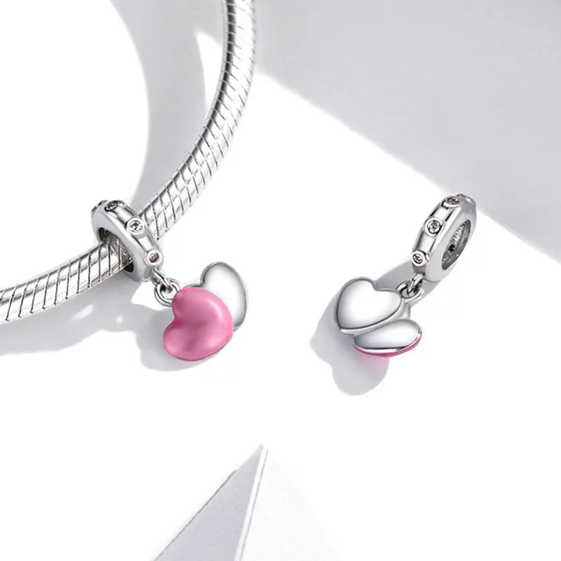 (image pour) Pendentif Double Amour de style Pandora - SCC2006 - Afficher 4