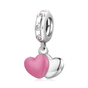 (image pour) Pendentif Double Amour de style Pandora - SCC2006