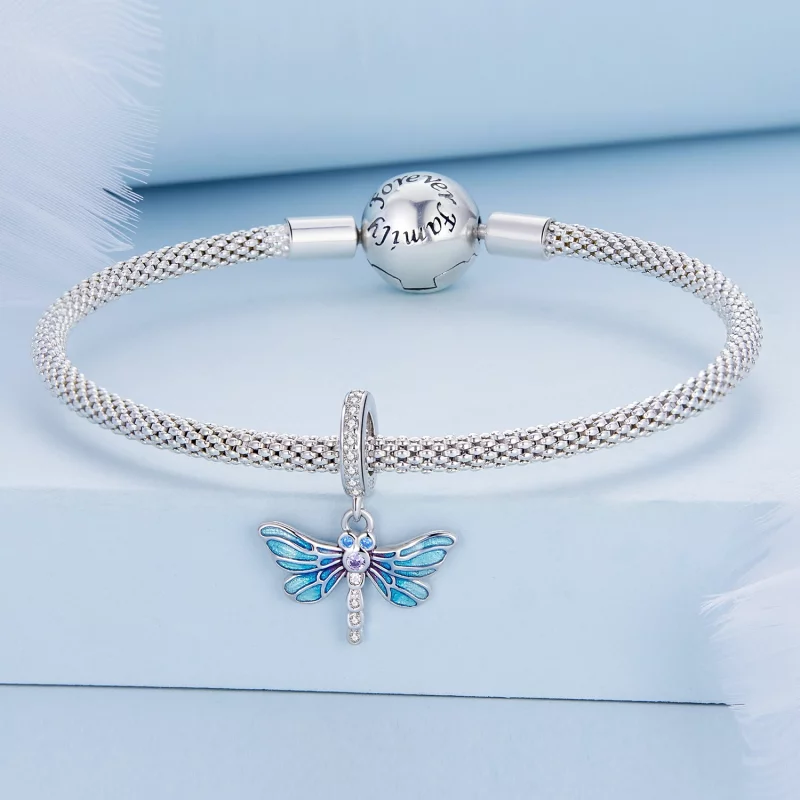 (image pour) Pendentif Dragonfly de style Pandora - BSC665 - Afficher 3