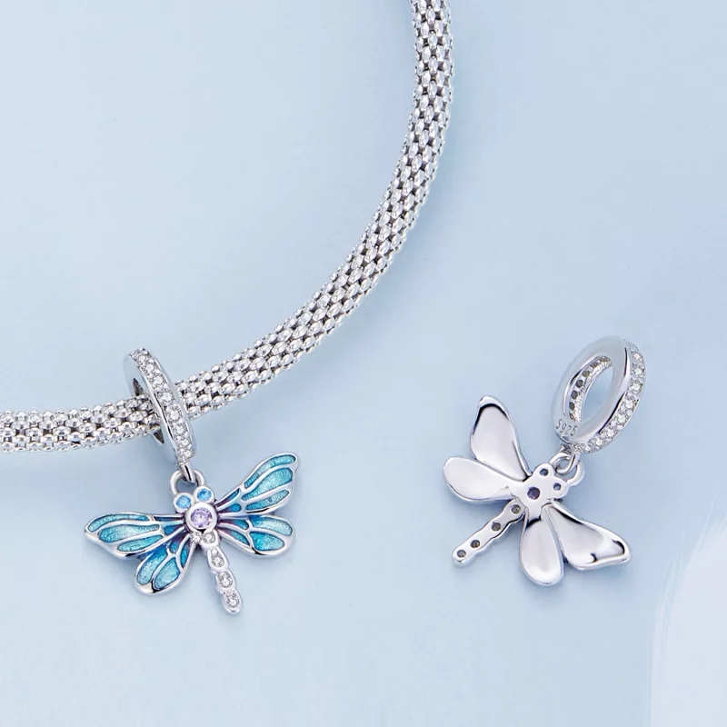 (image pour) Pendentif Dragonfly de style Pandora - BSC665 - Afficher 4